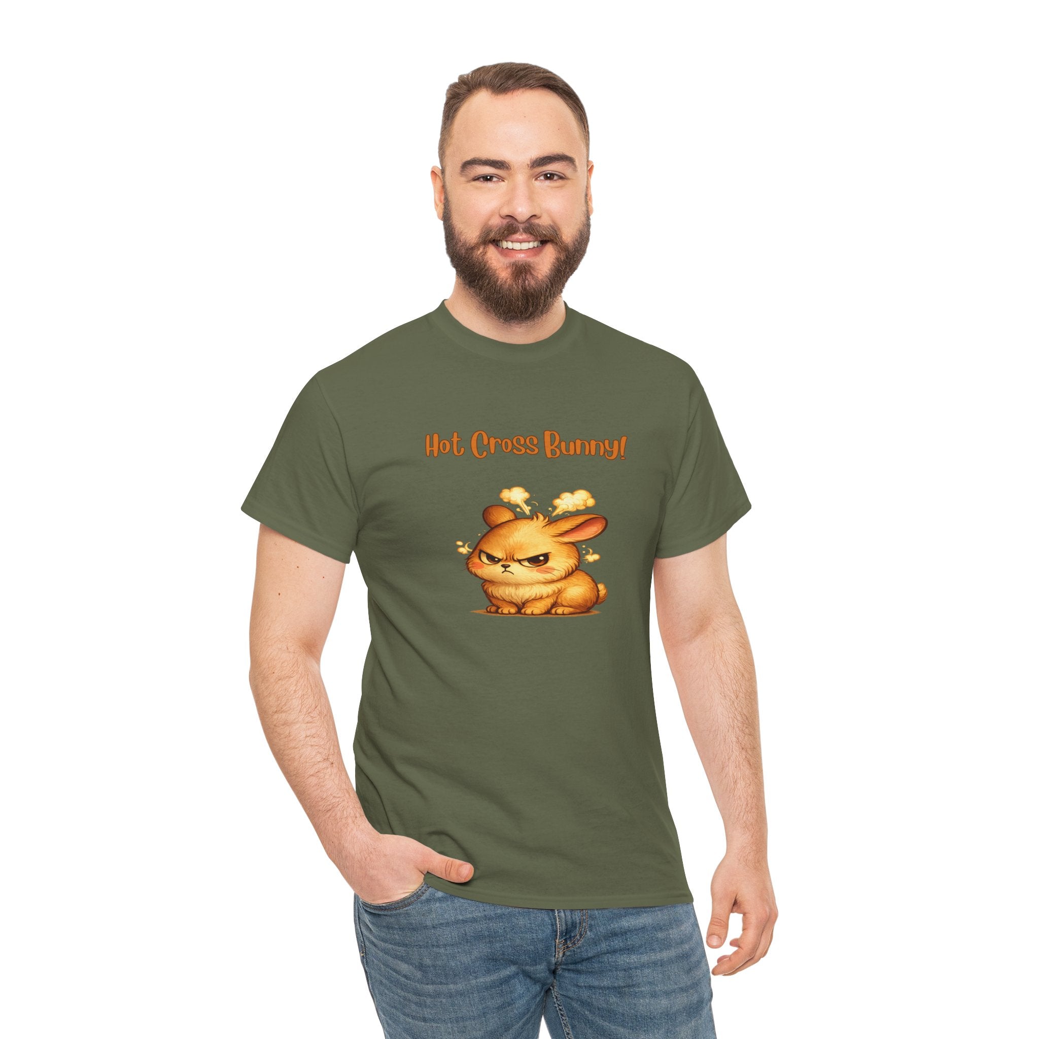 Hot Cross Bunny T Shirt – Funny Angry Bunny Easter Graphic Tee