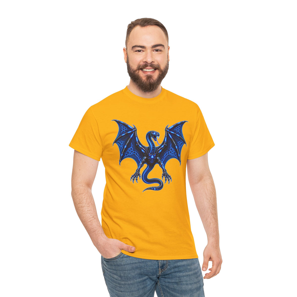 Snake-Headed Bat Cyberpunk Graphic T-Shirt | WildOrbit