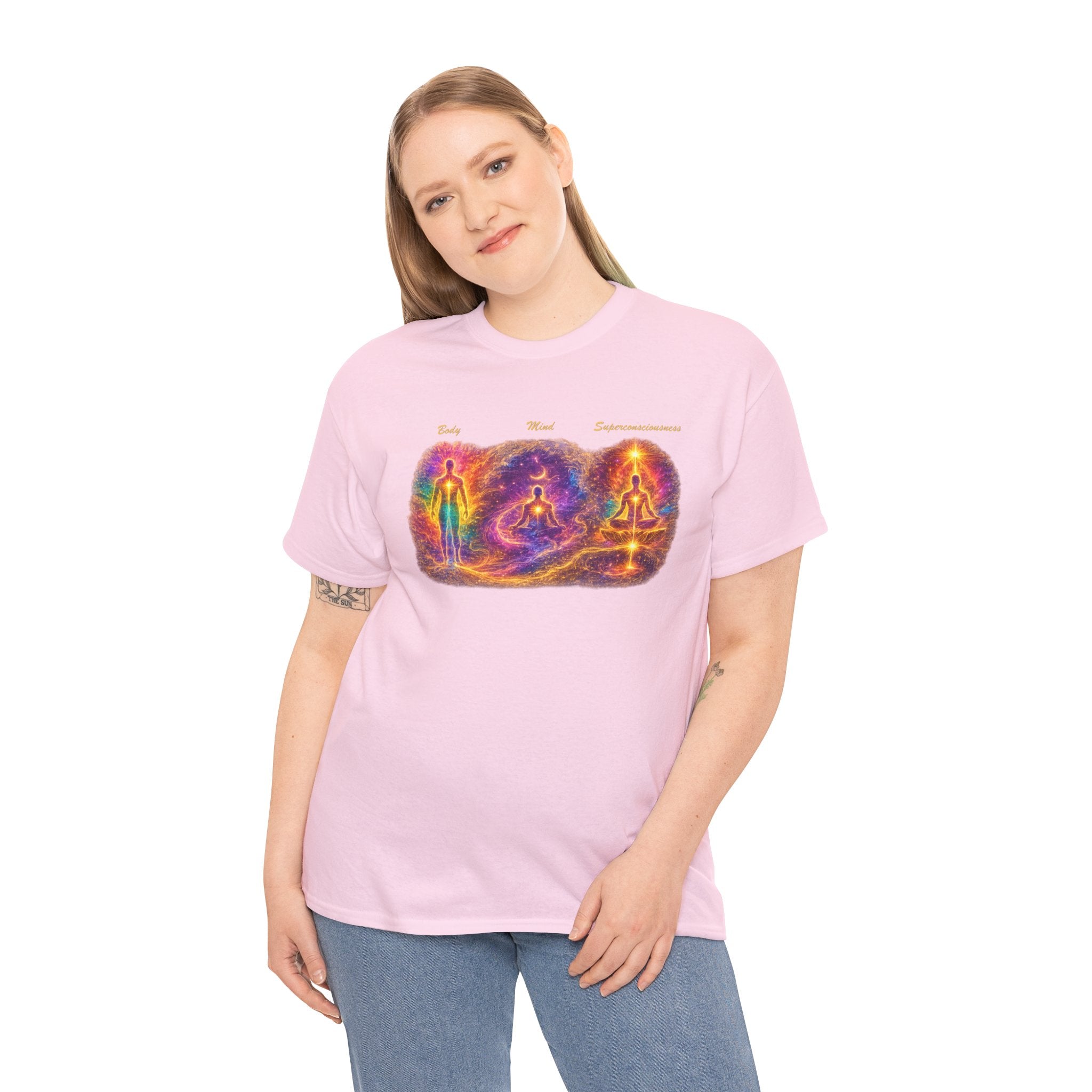 Body Mind Superconsciousness Meditation T Shirt – Chakra Healing Yoga Graphic Tee