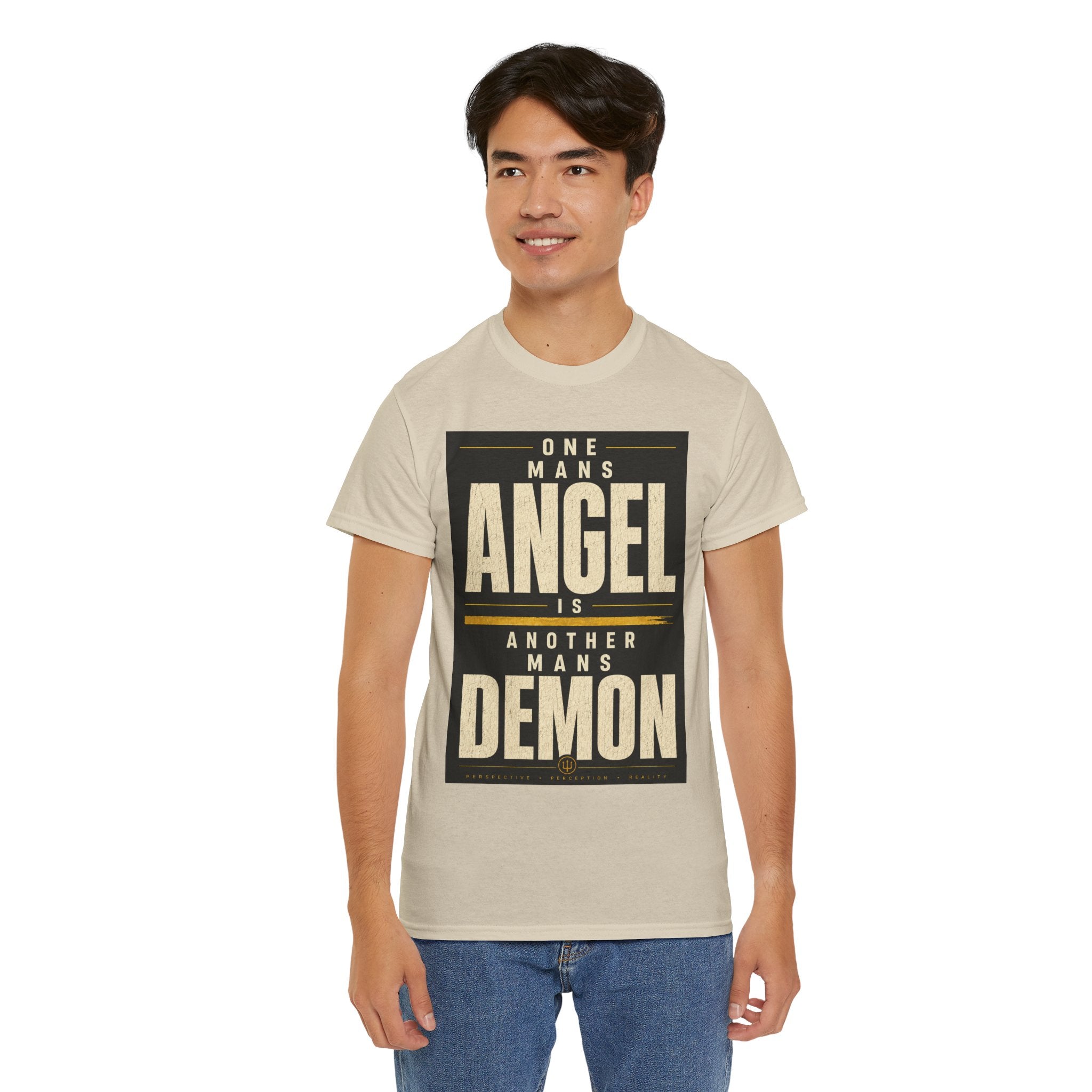 One Man’s Angel Is Another Man’s Demon T Shirt – Philosophical Statement Graphic Tee