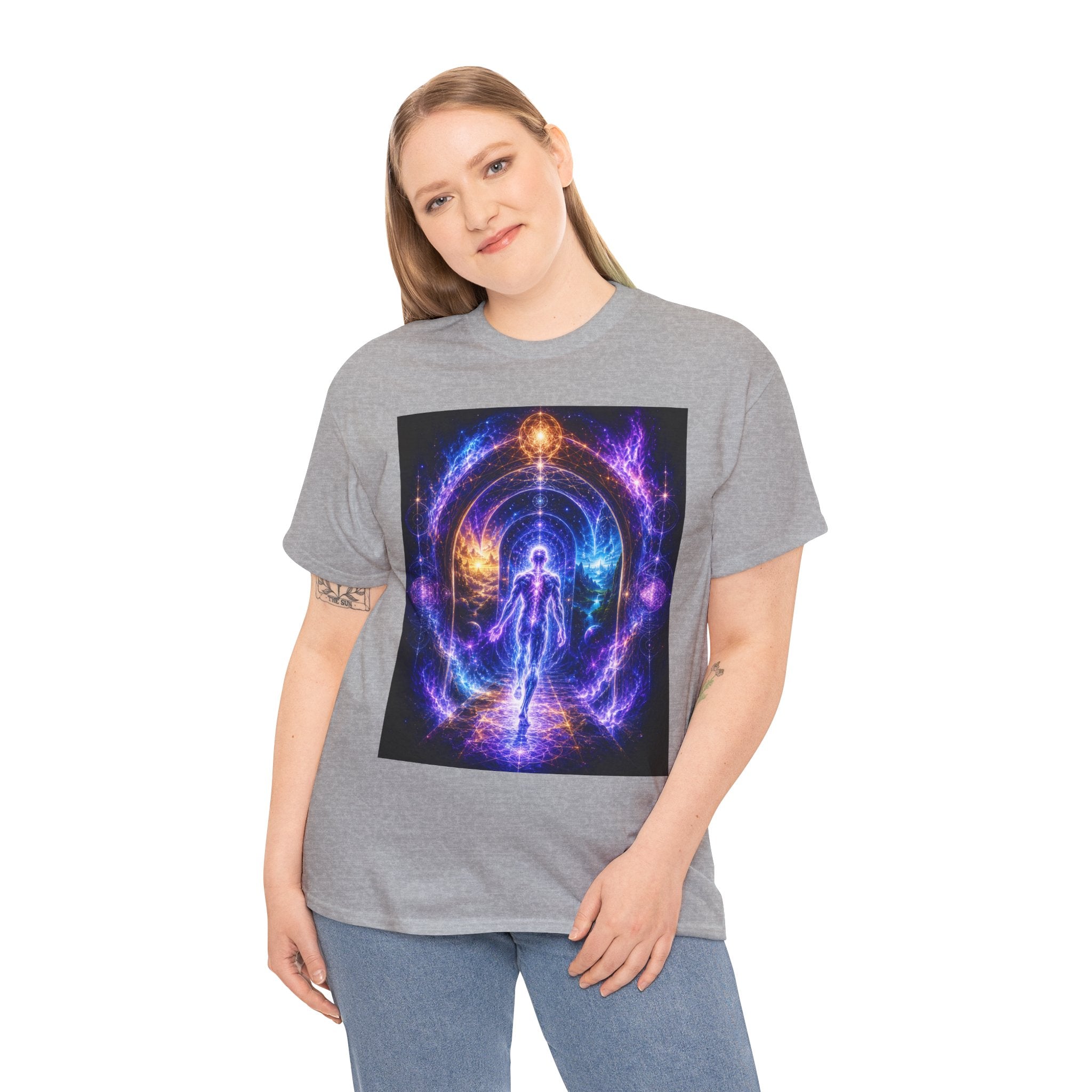 Beyond the Veil Cosmic Energy Shirt – Spiritual Ascension & Aura Graphic Tee
